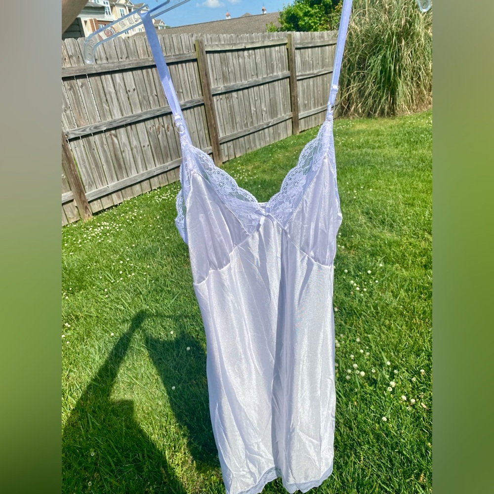 Plus White Lace Slip Dress